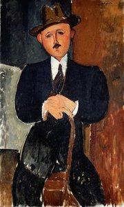 Zittende Man door Amedeo Modigliani