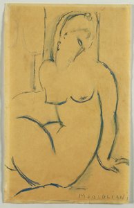 Zittende vrouw, 1914 door Amedeo Modigliani