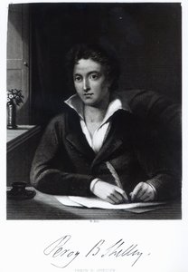 Percy Bysshe Shelley, gegraveerd door William Holl