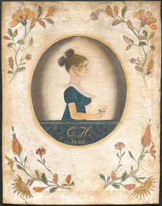 Vrouw met een Roos door American 19th Century