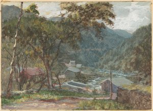 Ingang naar Kauterskill Clove, Catskill Mountains door American 19th Century after John Frederick Kensett