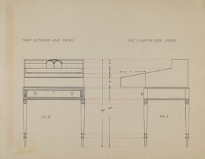 Bureau door American 20th Century