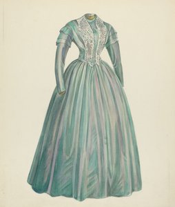 Lavendel Taffeta Jurk door American 20th Century