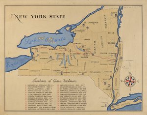 Kaart van de Staat New York