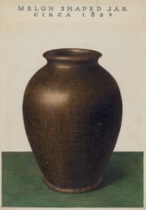 Meloenvormige Pot door American 20th Century