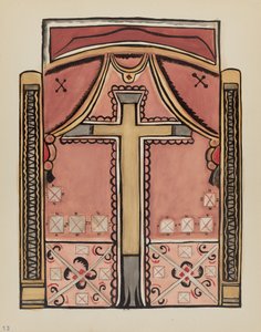 Plaat 13: Ontwerpen met kruis, Chimayo: Uit portfolio "Spaanse koloniale ontwerpen van New Mexico"