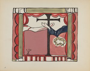 Plaat 14: Hoofdaltaarstuk, Chimayo: Uit portfolio "Spaanse koloniale ontwerpen van New Mexico"