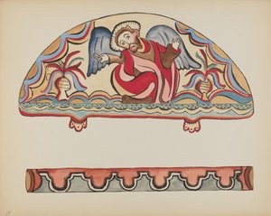 Plaat 15: De Schepping (Lunet): Uit Portfolio "Spaanse Koloniale Ontwerpen van New Mexico" door American 20th Century