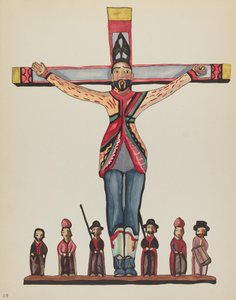 Plaat 29: Sint Acacius: Uit Portfolio "Spaanse Koloniale Ontwerpen van New Mexico" door American 20th Century