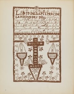 Plaat 2: Jemez Doopboek: Uit Portfolio "Spaanse Koloniale Ontwerpen van New Mexico"