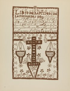 Plaat 2: Jemez Doopboek: Uit Portfolio "Spaanse Koloniale Ontwerpen van New Mexico"