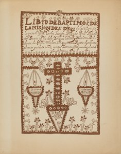 Blad 2: Jemez doopboek: Uit portfolio "Spaanse koloniale ontwerpen van New Mexico"