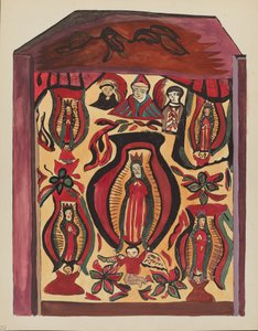 Plaat 32: Onze Lieve Vrouw van Guadalupe": Uit Portfolio "Spaanse Koloniale Ontwerpen van New Mexico"