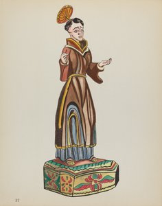 Sint-Antonius: Uit portfolio Spaanse koloniale ontwerpen van New Mexico (plaat 37) door American 20th Century