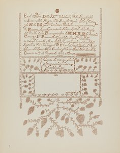 Plaat 3: Pecos Boek van Bezoeken: Uit Portfolio "Spaanse Koloniale Ontwerpen van New Mexico" door American 20th Century