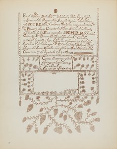 Plaat 3: Pecos Boek van Bezoeken: Uit Portfolio "Spaanse Koloniale Ontwerpen van New Mexico" door American 20th Century