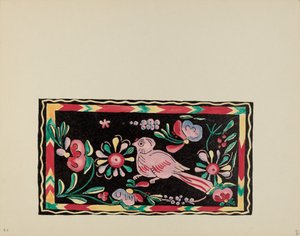 Plaat 44: Beschilderde Kistontwerpen: Uit Portfolio "Spaanse Koloniale Ontwerpen van New Mexico" door American 20th Century