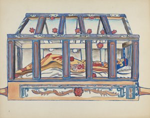Plaat 4: Christus in het Graf: Uit Portfolio "Spaanse Koloniale Ontwerpen van New Mexico"