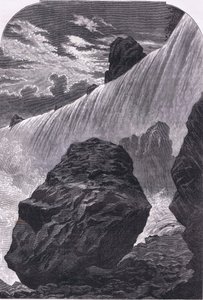 Niagara Falls, illustratie uit Cassells Geschiedenis van de Verenigde Staten gepubliceerd door Cassell, Petter & Galpin, ca. 1900 door American English school