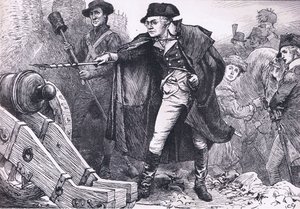 Washington bij het beleg van Yorktown, illustratie uit Cassells Geschiedenis van de Verenigde Staten uitgegeven door Cassell, Petter & Galpin, ca. 1900 (litho)