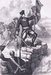 Washington plant de Britse vlag bij Fort Duquesne