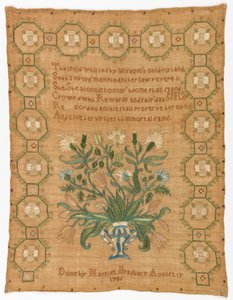 Sampler door American Harriet Bradbury