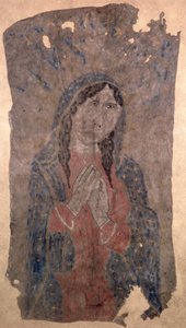 Schildering van een Madonna, Pueblo-indiaan door American Native