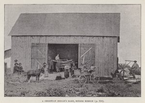 De schuur van een christelijke indiaan, Scugog missie door American Photographer (after)