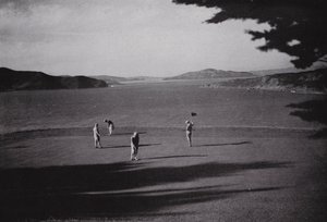 Californië: San Francisco, Lincoln Park, met uitzicht op de Golden Gate, de oceaan en de stad