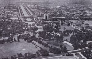 Chicago: Jackson Park en de Midway vanuit de lucht