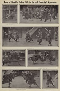 Prestaties van Radcliffe College meisjes in de gymzaal van Harvard University door American Photographer (after)