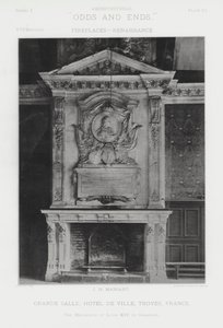 Open haard: Grote Zaal, Hotel De Ville, Troyes, Frankrijk door American Photographer (after)