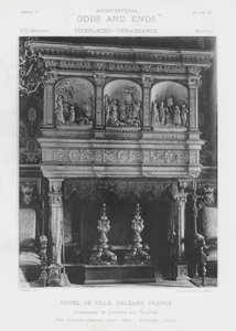 Open haard: Hotel De Ville, Orleans, Frankrijk door American Photographer (after)