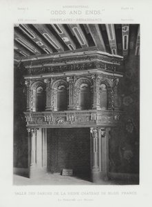 Open haard: Wachtkamer van de Koningin, Chateau De Blois, Frankrijk