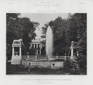 Fontein in het Park van Schloss Klein-Glienicke, Potsdam, Pruisen