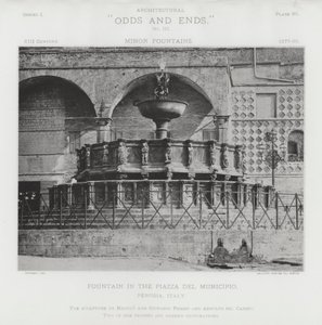 Fontein op het Piazza Del Municipio, Perugia, Italië
