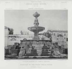 Fontein op het Piazza Della Rocca, Viterbo, Italië