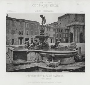 Fontein op het Piazza Maggiore, Fano, Italië