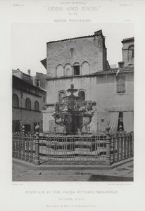 Fontein op het Piazza Vittorio Emanuele, Viterbo, Italië door American Photographer (after)