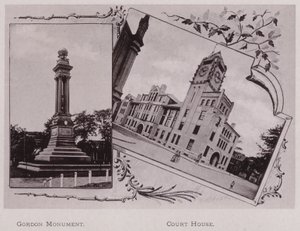 Gordon Monument; Gerechtsgebouw (zw/w foto) door American Photographer (after)