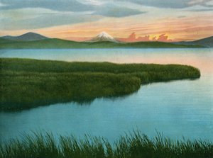Mount McLaughlin vanaf Upper Klamath Lake door American Photographer (after)