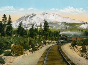 Mount Shasta vanaf Punt nabij Edgewood
