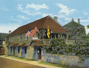 Oudste huis in de VS, St Francis Street, St Augustine, Florida (foto)