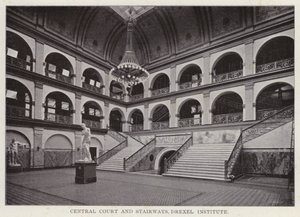 Philadelphia: Centrale Hof en Trappen, Drexel Institute door American Photographer (after)