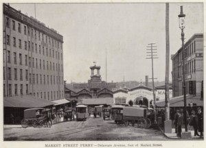 Philadelphia: Market Street Ferry, Delaware Avenue, voet van Market Street door American Photographer (after)