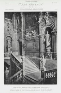 Trap in het Palazzo Reale, Turijn, Italië door American Photographer (after)