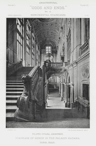 Eretrap in het Palazzo Madama, Turijn, Italië door American Photographer (after)