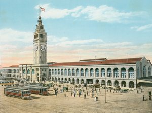 Het Ferry Building, aan het einde van Market Street, San Francisco, Californië