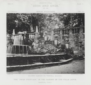 De "Zwanenfontein," in de tuin van de Villa Lante, Bagnaia, Italië