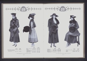 Twee-pagina spreiding uit The Theater of Fur Fashion door American Photographer (after)